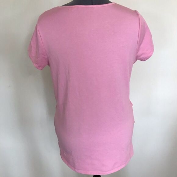 ISAAC MIZRAHI Live Waterfall Top, Pink M NWT - Picture 2 of 6